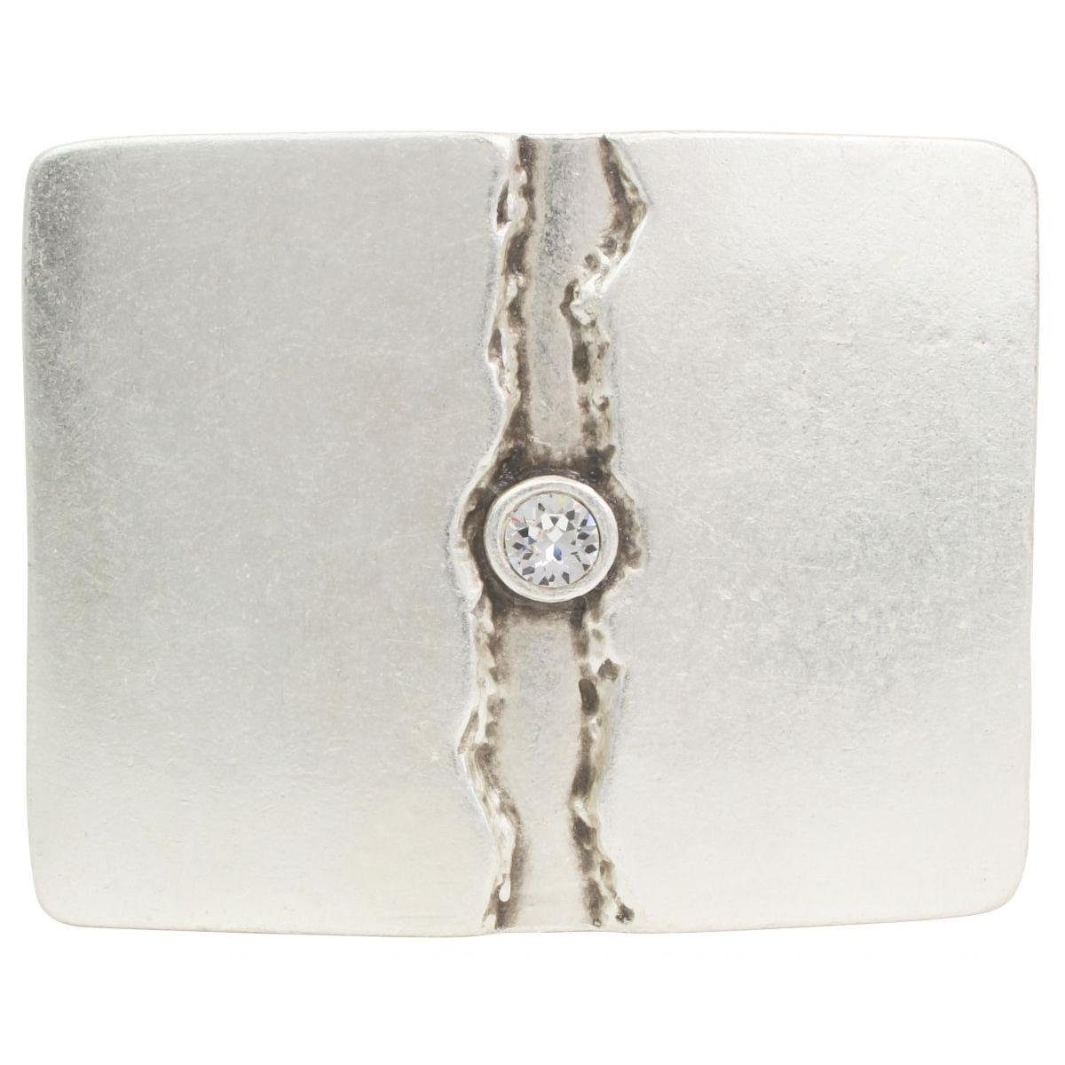 BELTINGER Gürtelschnalle Flash Stone 4,0 cm - Buckle Gürtelschließe 40mm - Mit hochwertigem Str