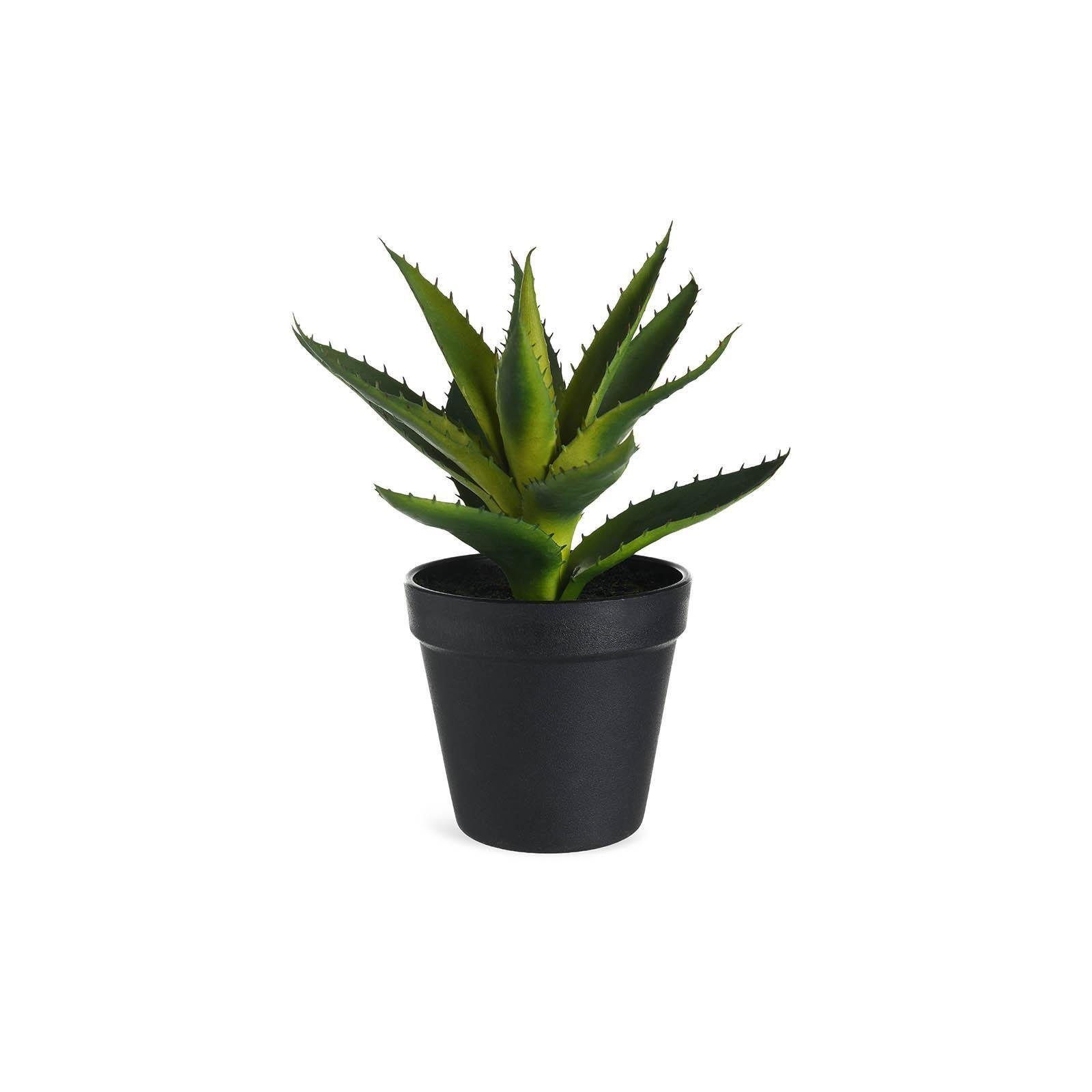 Kunstblume Kunstpflanze im Topf Aloe Vera Aloe Vera, Depot, Höhe 20 cm, aus Polyethylen, Schaumstoff, Draht, H 20 Zentimeter