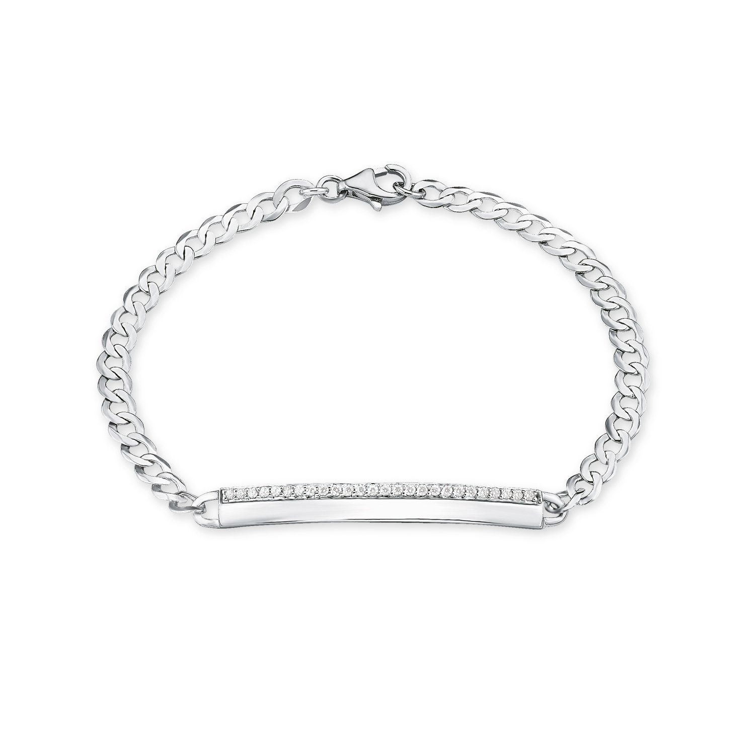 Amor Silberarmband für Damen, 925 Sterling Silber, Zirkonia synth. (Identarmband, 1-tlg)