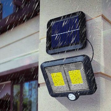 Retoo LED Solarleuchte 108 LED Solarleuchte für Außen Lampe mit Bewegungsmelder Solarlampen, Starke Lichtleistung, Energieeinsparung, Einfache Installation