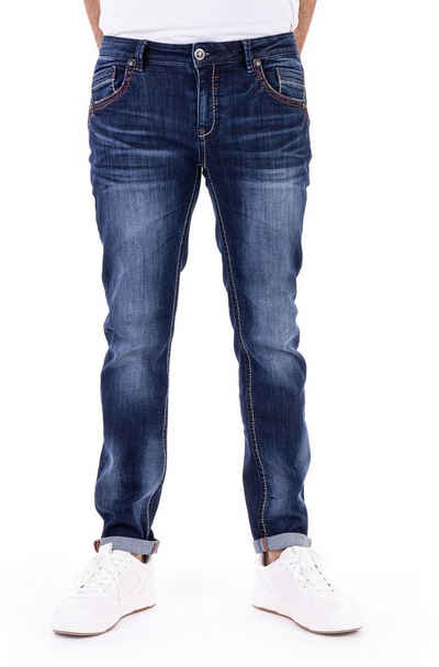 Blue Monkey 5-Pocket-Jeans Freddy Contrast bold stitch