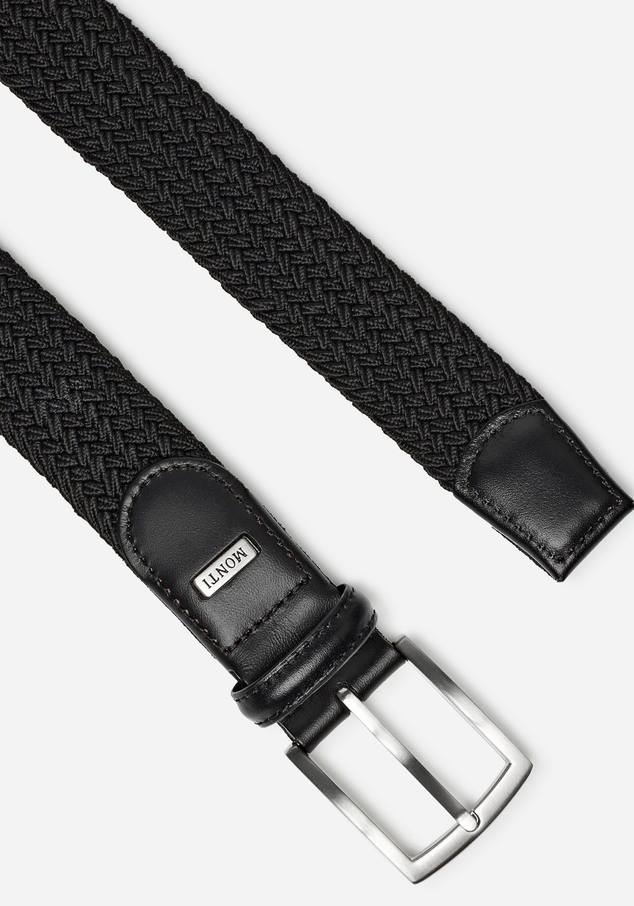 MONTI Flechtgürtel HAMBURG 3,5 cm breit, Elastischer Flechtgürtel, Casual-Business-Sportiv