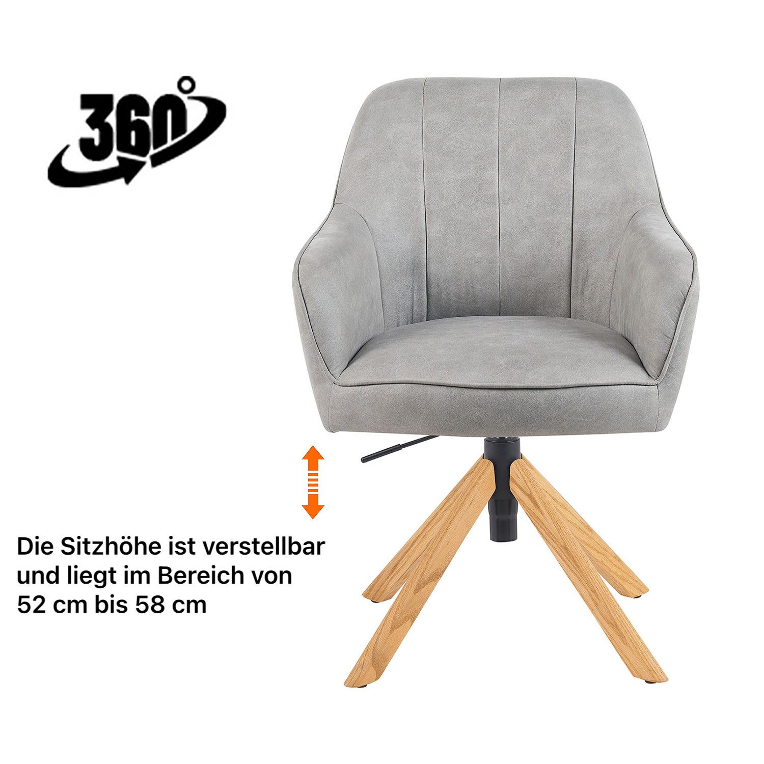 DUBI Möbel Polsterstuhl Mika-Levi 2er-Set, Federkern, günstig online kaufen