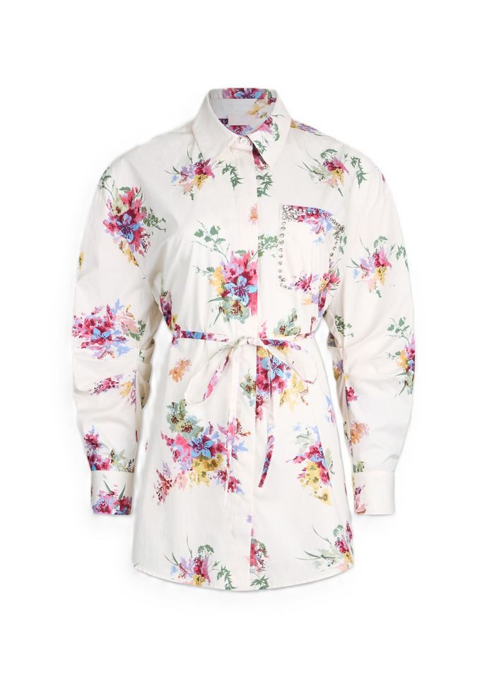Longbluse – Feminine Langarmbluse mit Bindegürtel