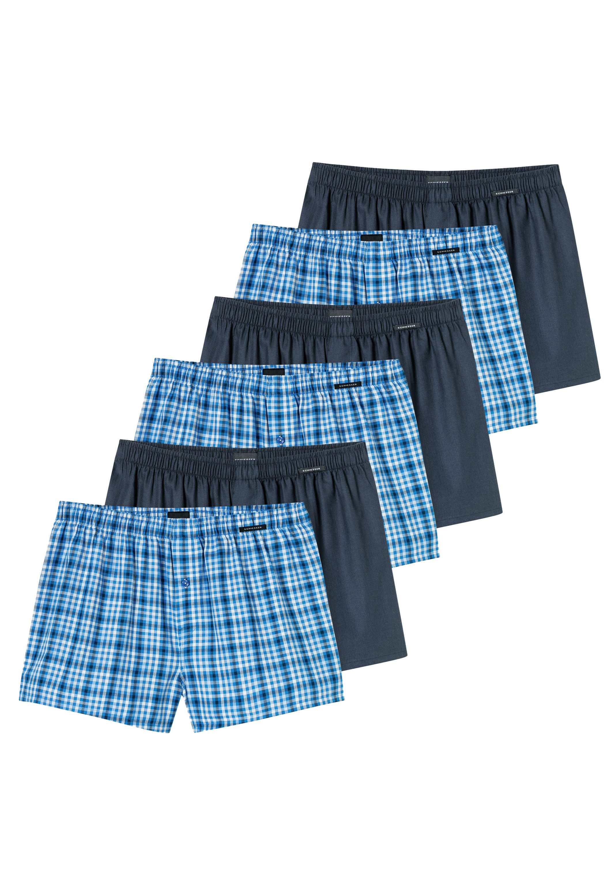 Schiesser Boxershorts 6er Pack Web (Spar-Set, günstig online kaufen