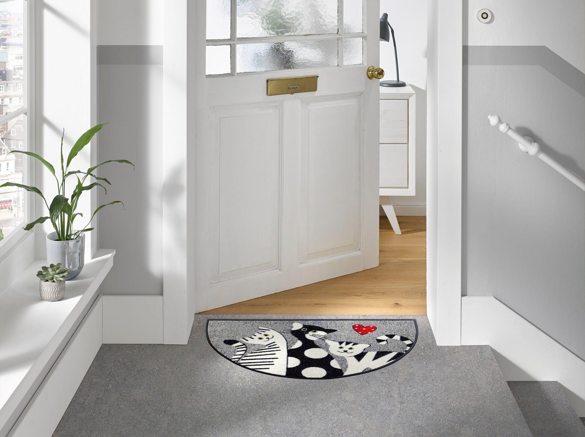 wash+dry by Kleen-Tex Fußmatte Round Cat Trio, rechteckig, Höhe: 7 mm günstig online kaufen