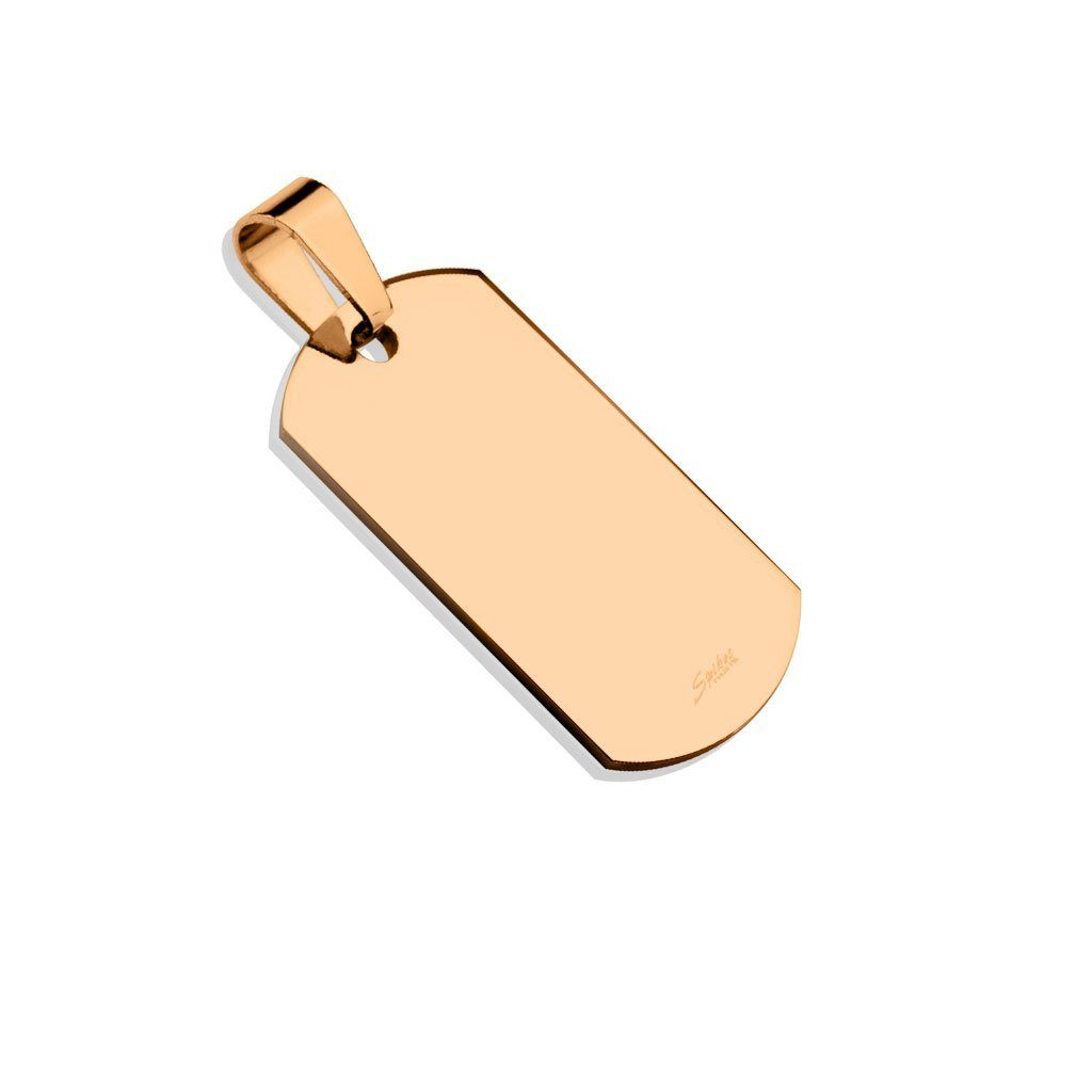 kleines Halsketten Pendant Tag Edelstahl (1-tlg), Set BUNGSA aus Anhänger Unisex Anhänger Dog Rosegold