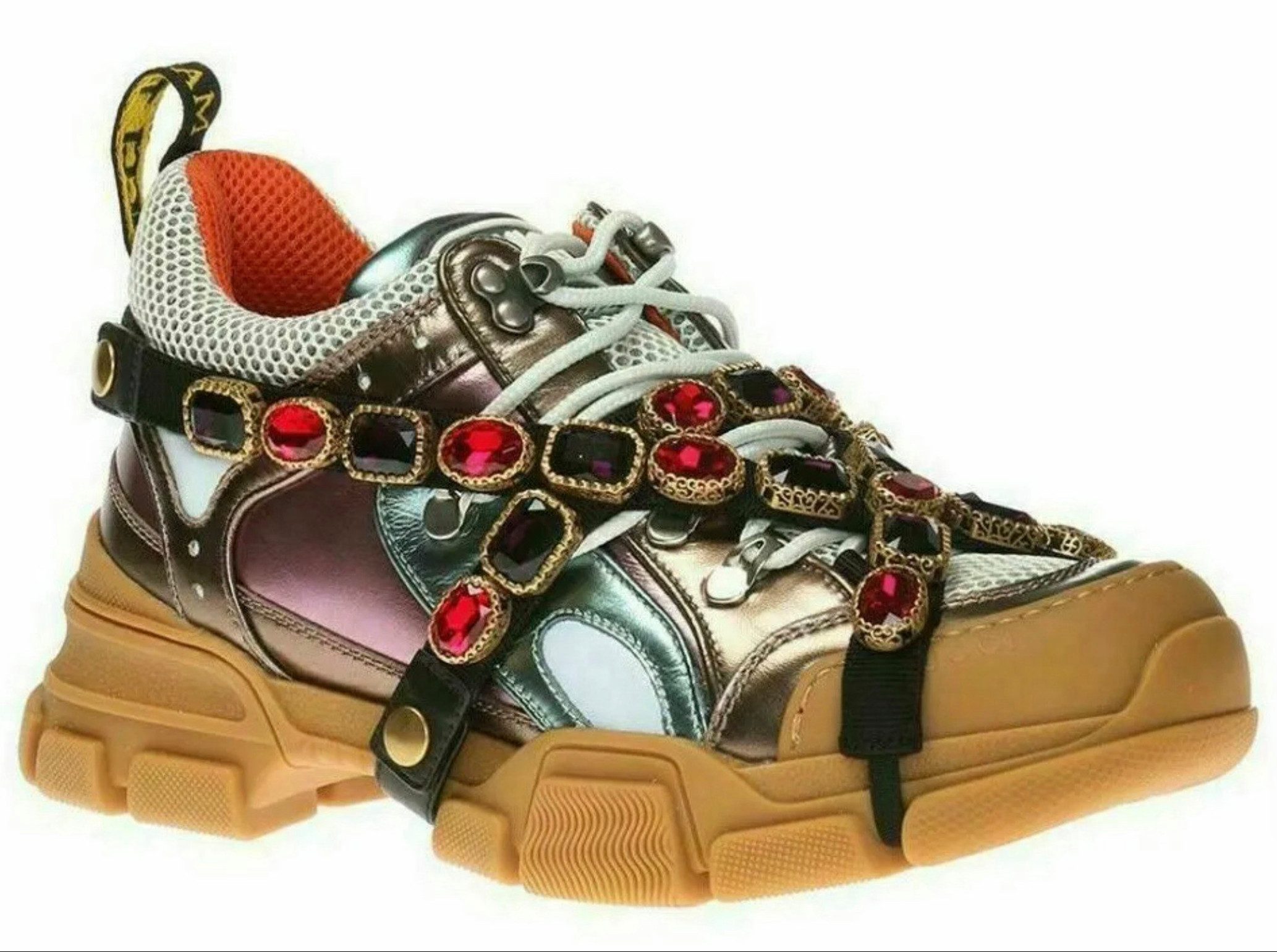 GUCCI Flashtrek Removable Crystal Trainers 36,5 Sneaker