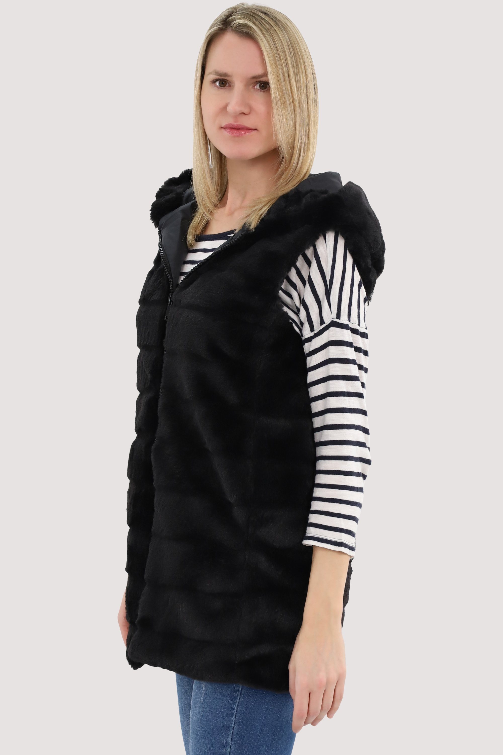 malito more than fashion Longweste CR-1958 mit Kapuze günstig online kaufen