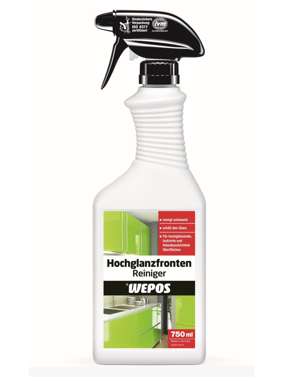 WEPOS CHEMIE GMBH Wepos Hochglanzfrontenreiniger 750 ml Уборщик кухни