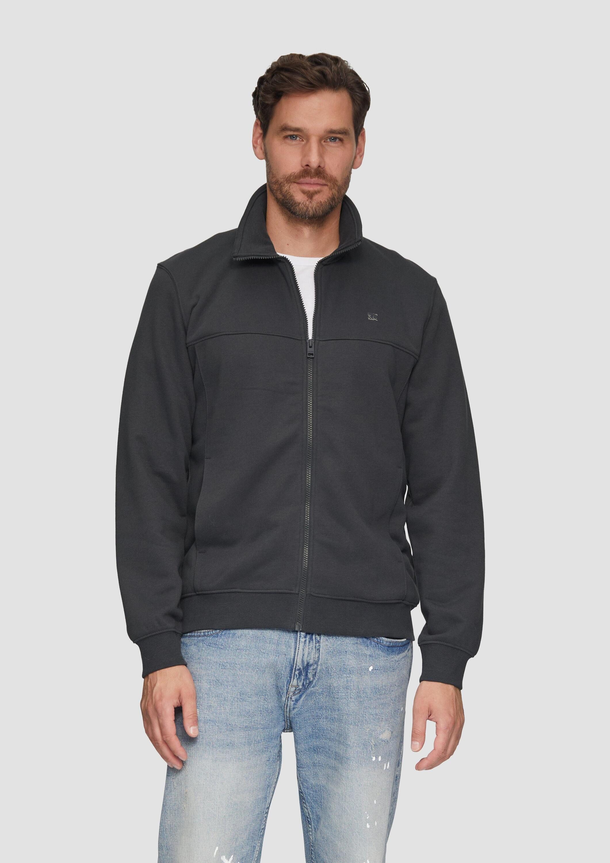 s.Oliver Funktionsjacke Sweatshirt Jacke Sweatjacke mit Stehkragen und Eing günstig online kaufen