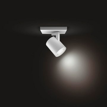 Philips Hue LED Deckenstrahler Bluetooth White Ambiance Spot Runner in Weiß 5W 350lm GU10, keine Angabe, Leuchtmittel enthalten: Ja, LED, warmweiss, Deckenstrahler, Deckenspot, Aufbaustrahler