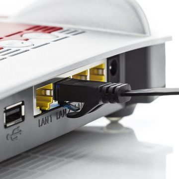 deleyCON deleyCON 30m CAT6 flaches Patchkabel Flachkabel Netzwerkkabel LAN LAN-Kabel