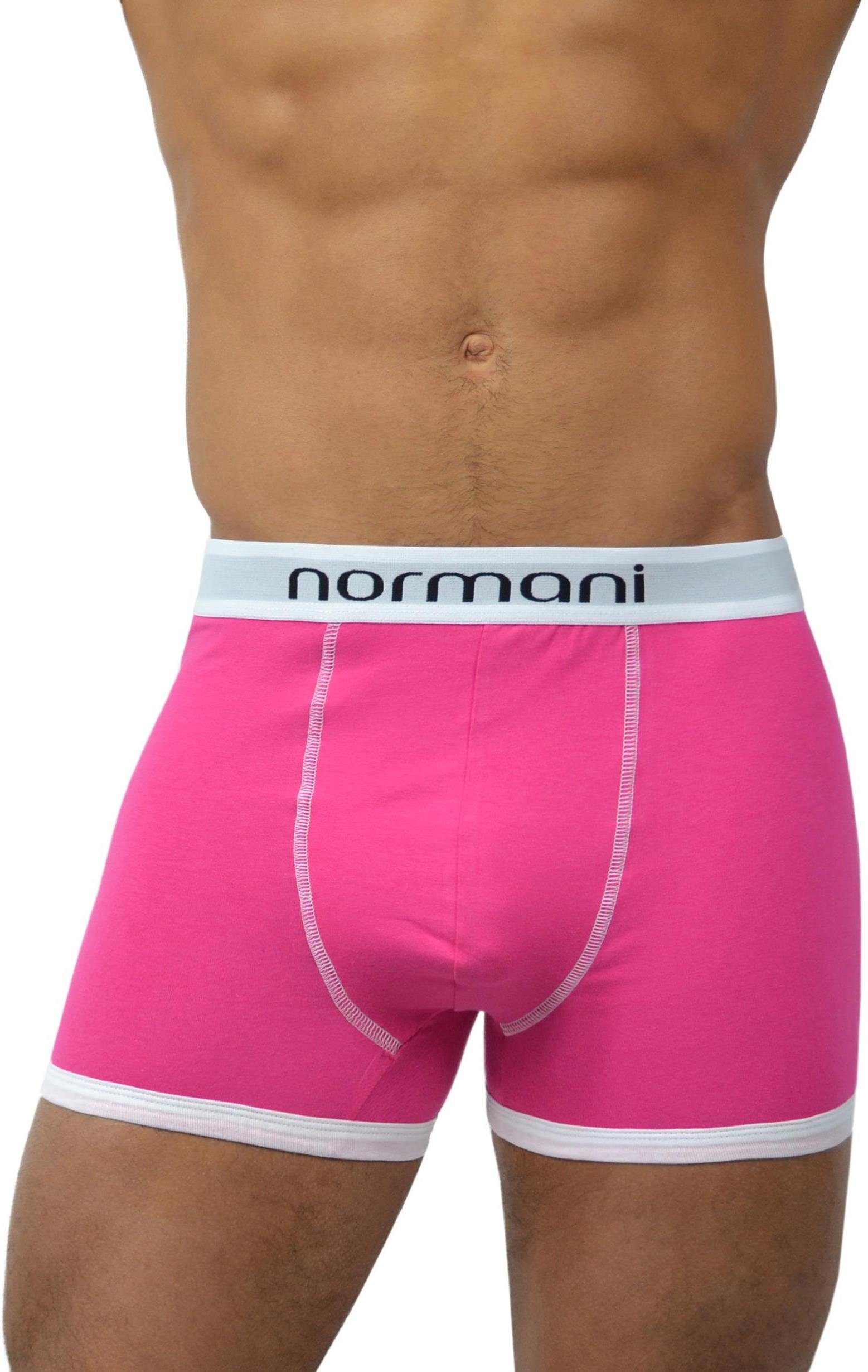 Boxer Unterhose 6 Retro Baumwolle Pink normani atmungsaktiver aus Boxershorts Retro Baumwolle Stück aus Retro