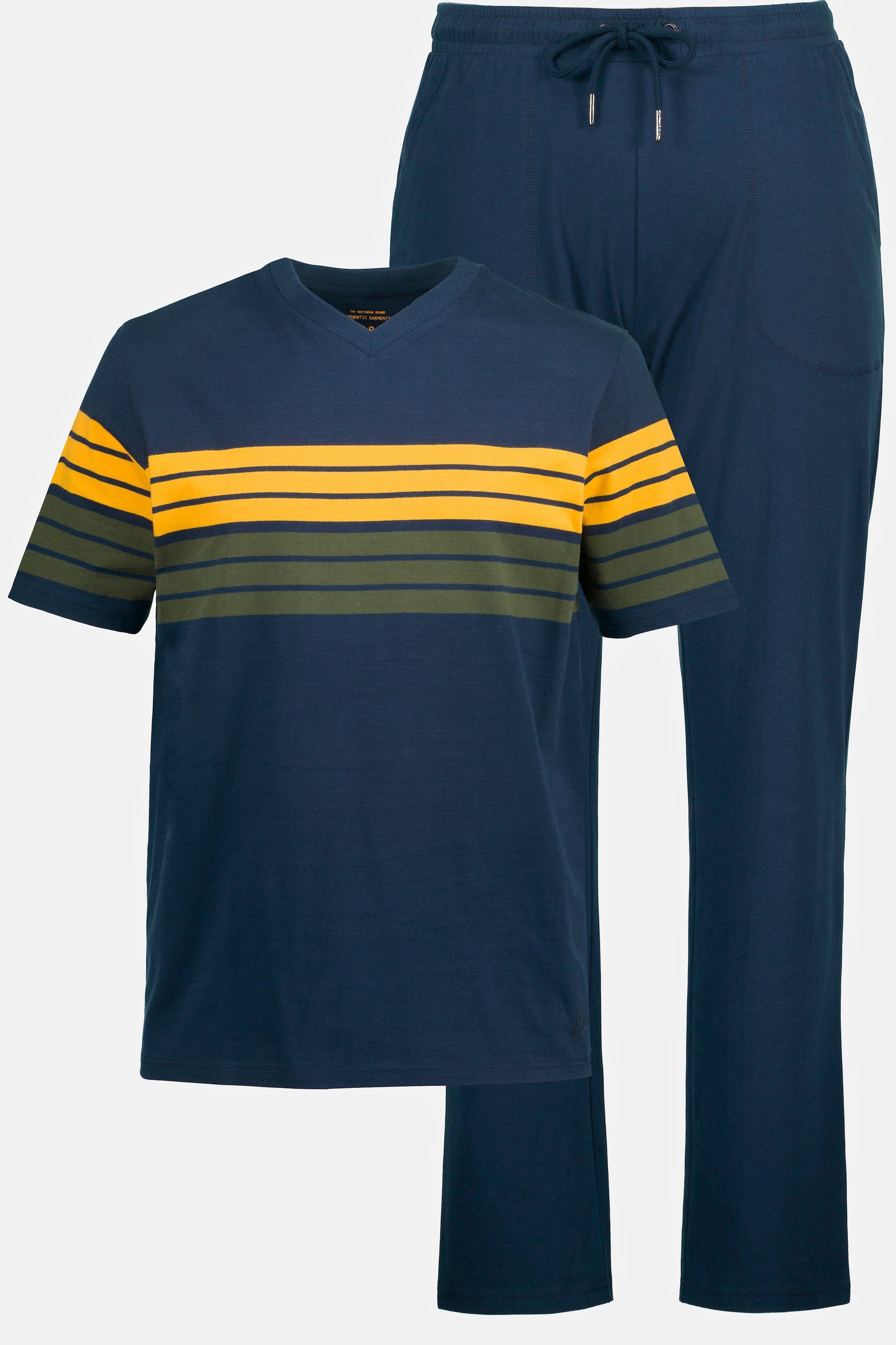 T-Shirt Schlafanzug Schlafanzug mit JP1880 Zweiteiler Ringeln