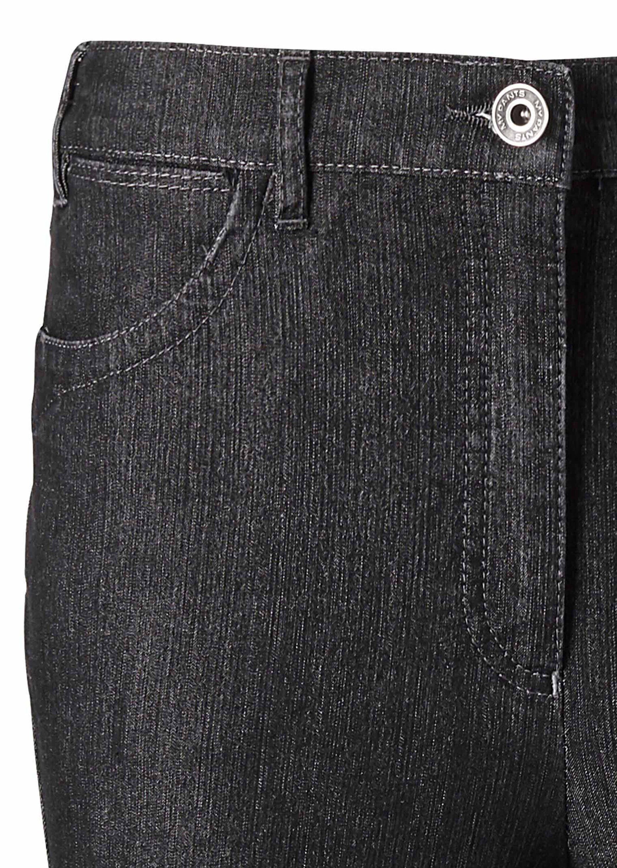 Jeans geschmückte schwarz Edel Jeanshose Bequeme GOLDNER ANNA