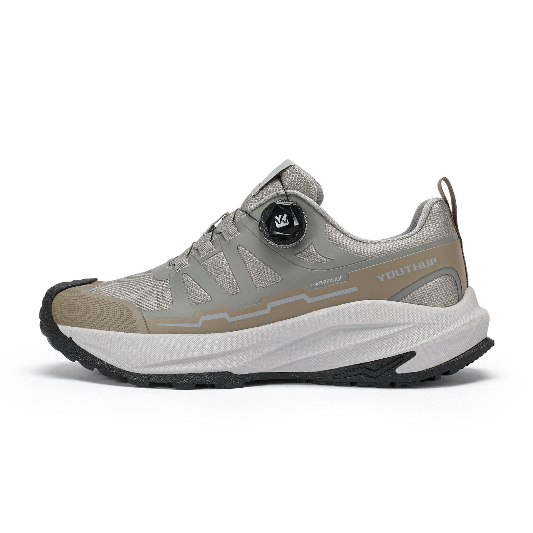 YOUTHUP Wanderschuh Herren Wanderschuh LOW Sportschuh, wasserdicht, automatische Schnürung
