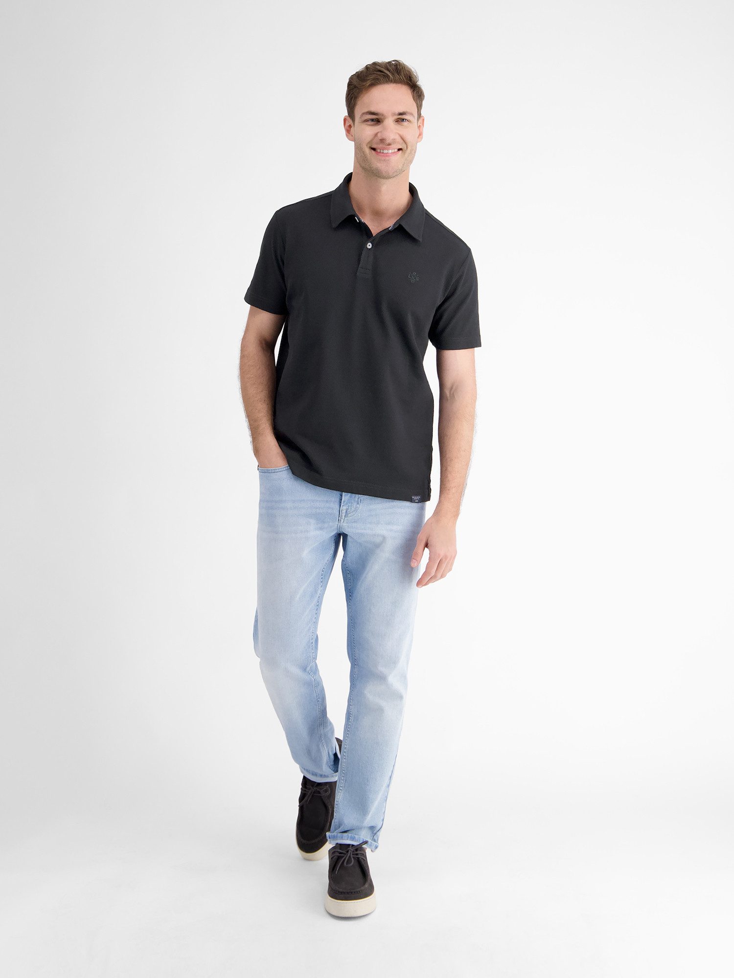 LERROS Poloshirt Basic Poloshirt mit Brusttasche, unifarben
