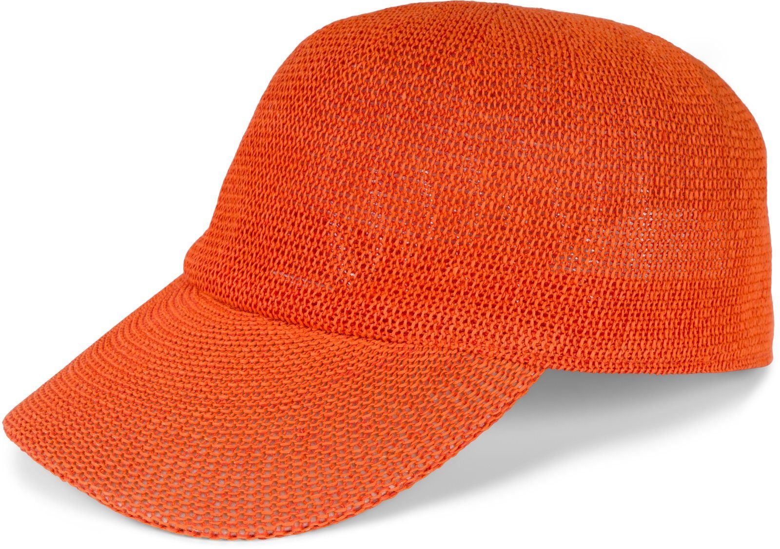 styleBREAKER Baseball Cap (1-St) Papierstroh Baseball Cap Orange