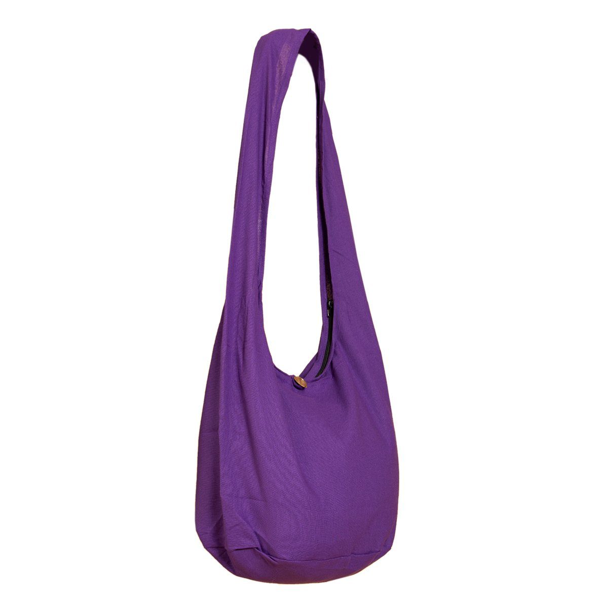2 100% in oder Wickeltasche Umhängetasche auch violette Größen, Schulterbeutel Strandtasche einfarbig Handtasche Beuteltasche Schultertasche aus als Baumwolle PANASIAM