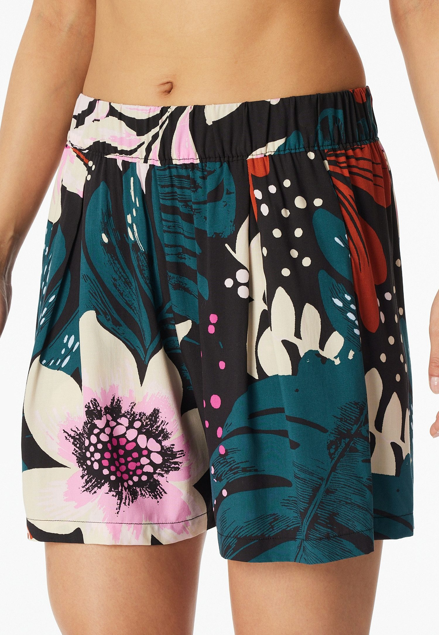 Schiesser Loungepants Mix + Relax elastischer Bund, Viskose, seitliche Taschen, weites Bein
