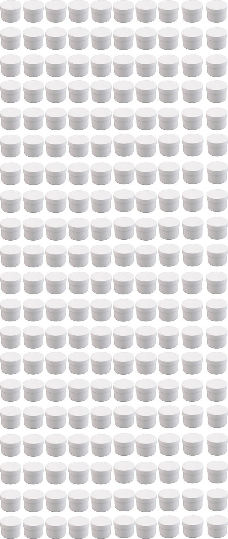 Doserie Kuhn Dose für Salben, Cremes oder Kleinigkeiten (Füllvolumen 35 ml (flach), Höhe 35 mm, 200 St., Salbendosen mit passenden Deckeln), Salbentiegel, Salbenkruke, Cremedose