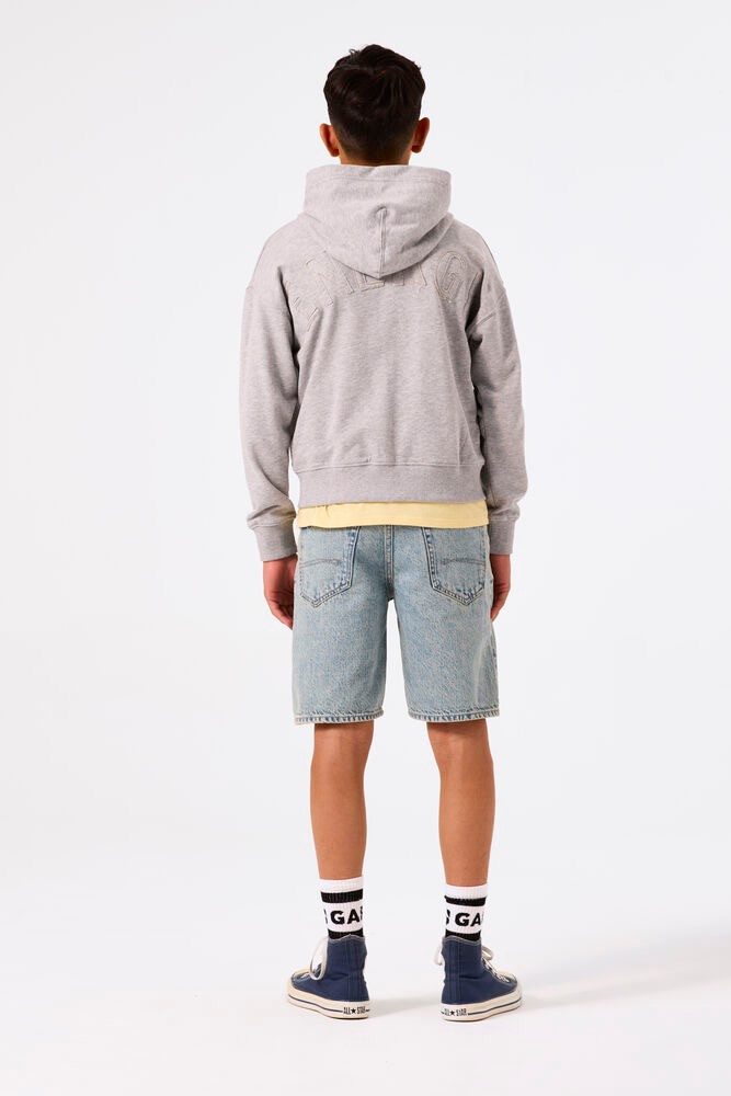 Garcia Kapuzensweatjacke Grauer Kinder-Cardigan mit Textprint (C53663-66)