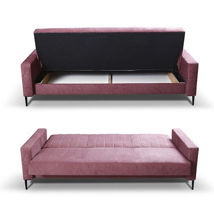 Feldmann-Wohnen Sofa Toronto 226cm Farbe wählbar mit Schlaffunktion und Bettkasten