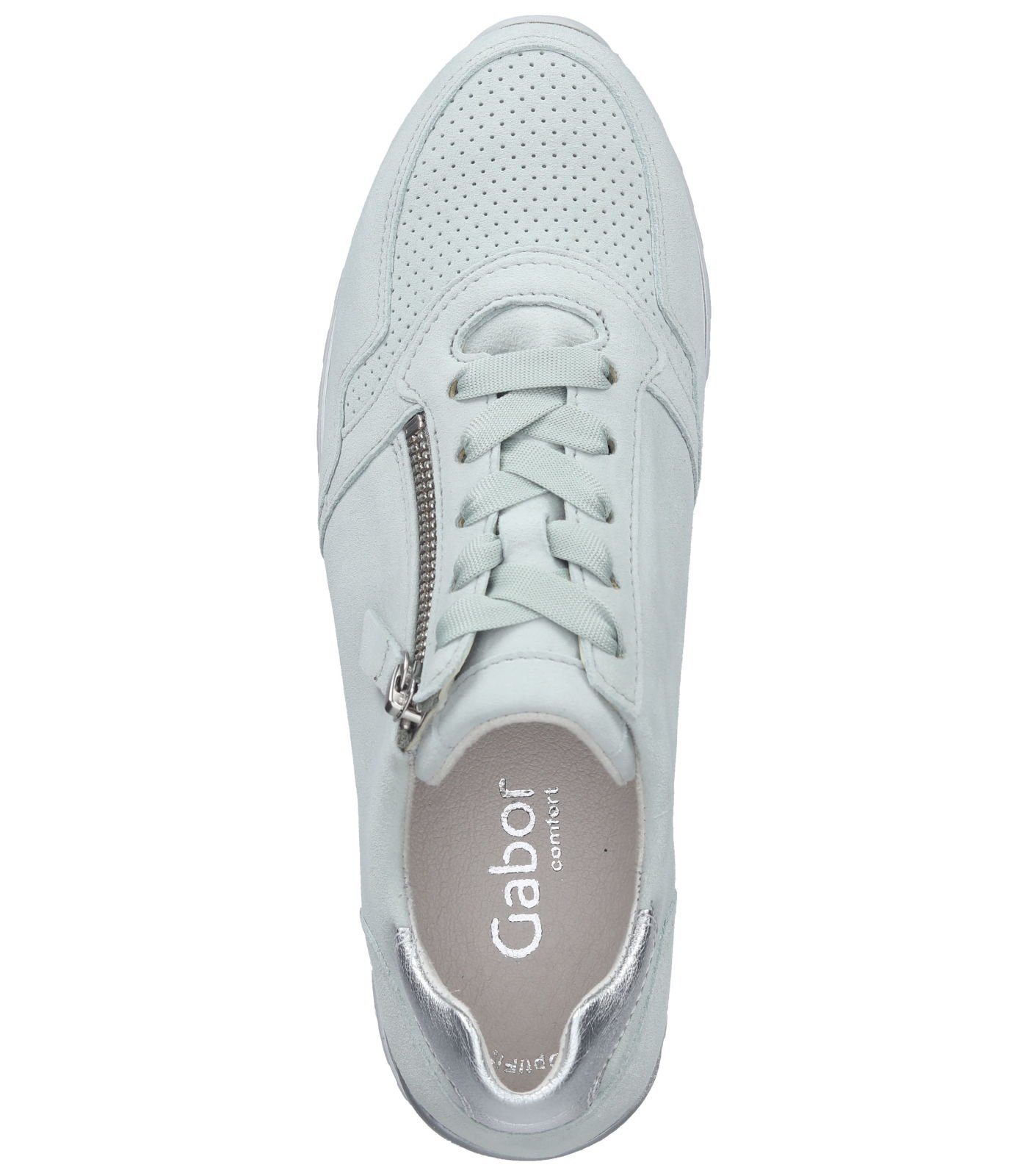 Veloursleder/Textil Sneaker Mint Sneaker Gabor