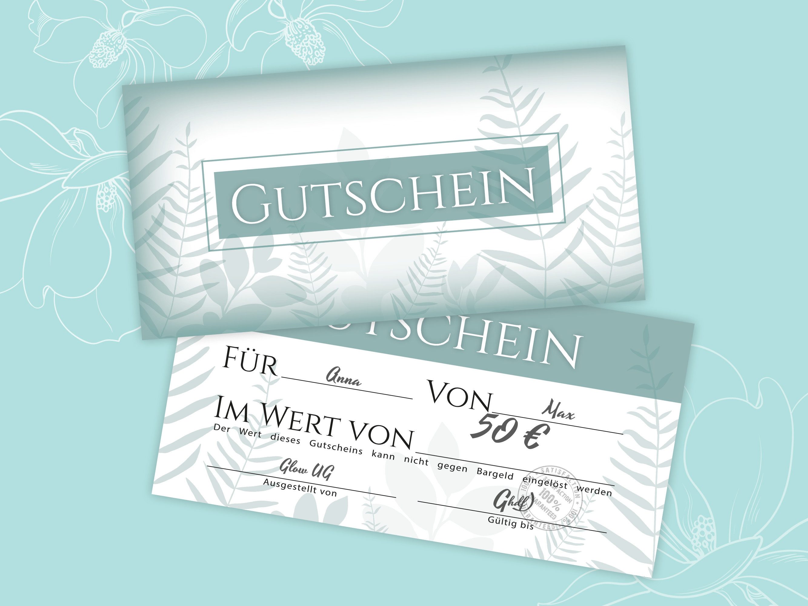 Thumbnail - LIMONIA Geschenkkarte Gutschein Geschenkgutschein zum Ausfüllen für Spa Beauty Wellness, Geschenkgutscheine mit vorgedru...