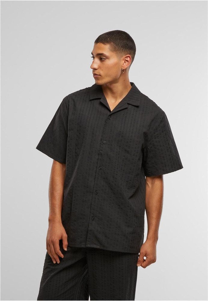 URBAN CLASSICS Langarmhemd Seersucker Resort Shirt