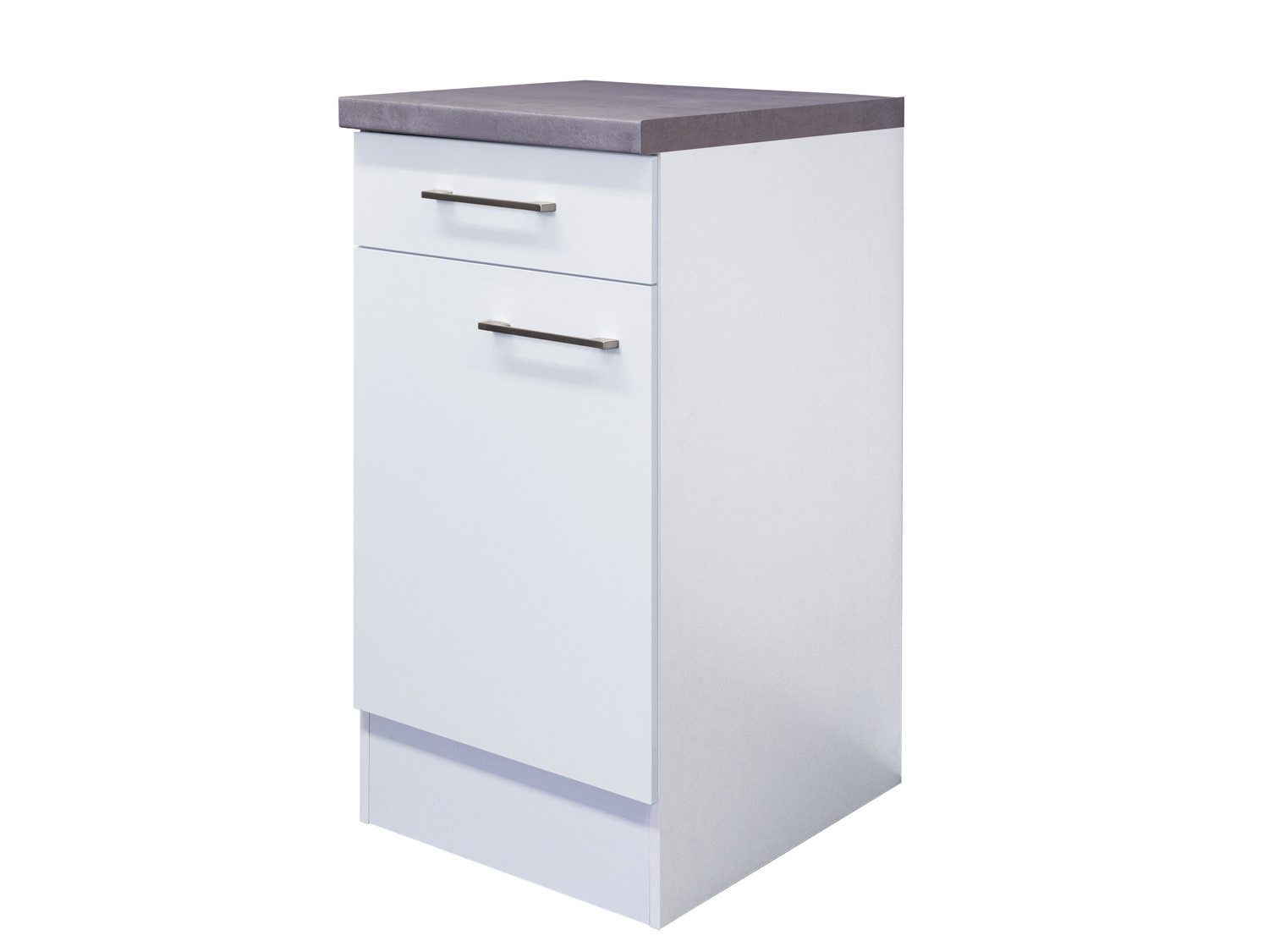 Flex-Well Unterschrank Küchenunterschrank - 40 cm breit - Weiß – Nawa