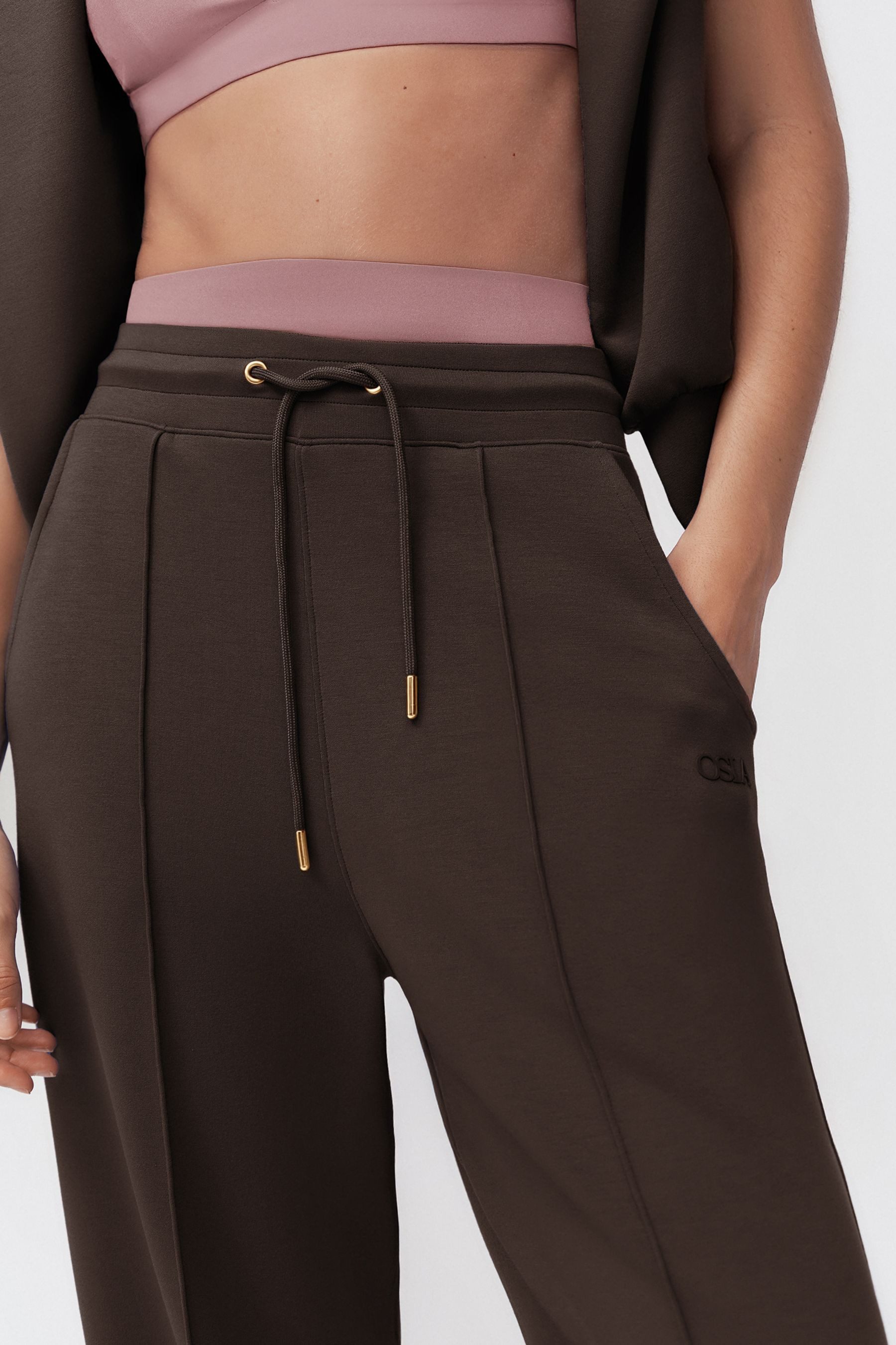 Osia Jogginghose OSIA Modal-Jogginghose mit weitem Bein (1-tlg)