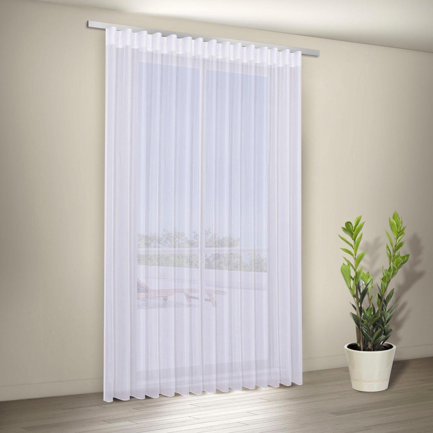 Gerster Gardine Marisa (1 St), Faltenband, transparent, Fertigstore für Tür und Fenster