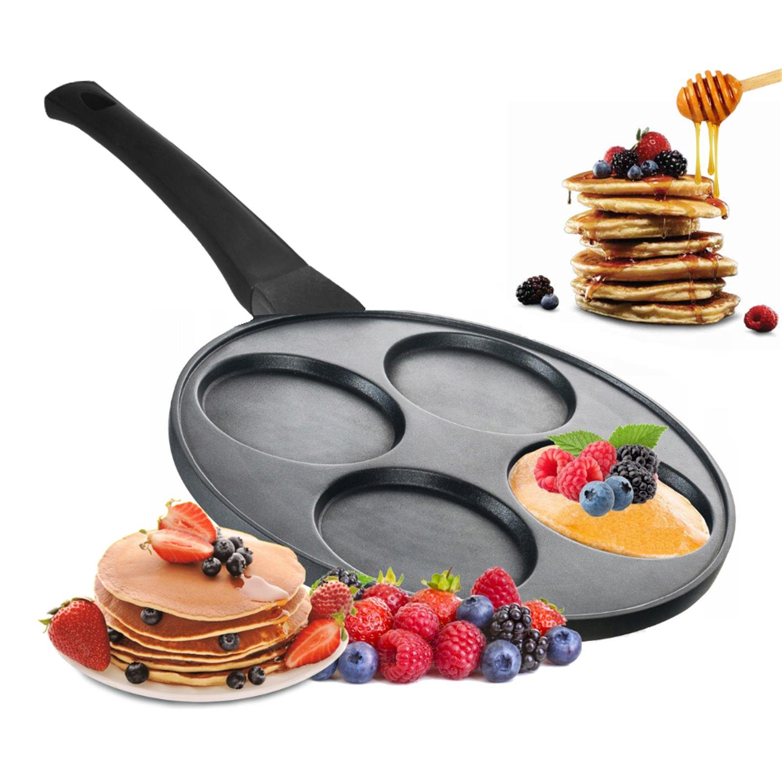 Cheffinger Crêpepfanne (Spar-Set), Aluminium Pancakes induktionsfähig Pfannkuchen Spiegeleier, Bratpfanne