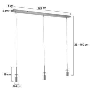 Steinhauer LIGHTING Hängeleuchte, Hängelampe Esstischleuchte Pendellampe 3 flammig Wohnzimmerlampe