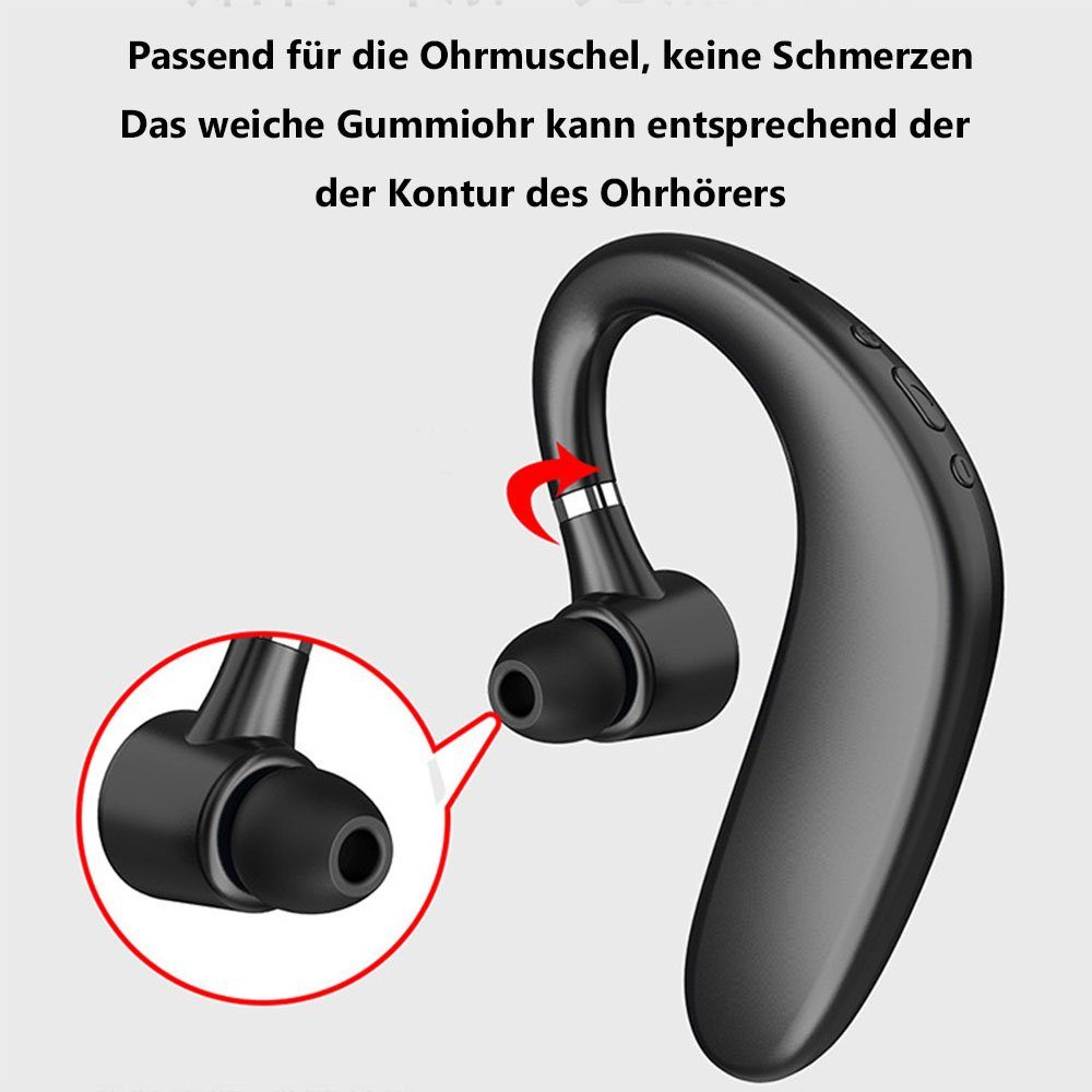 Kopfhörer schwarz Bluetooth-Headset GelldG Bluetooth-Kopfhörer (Bluetooth) 5.0,