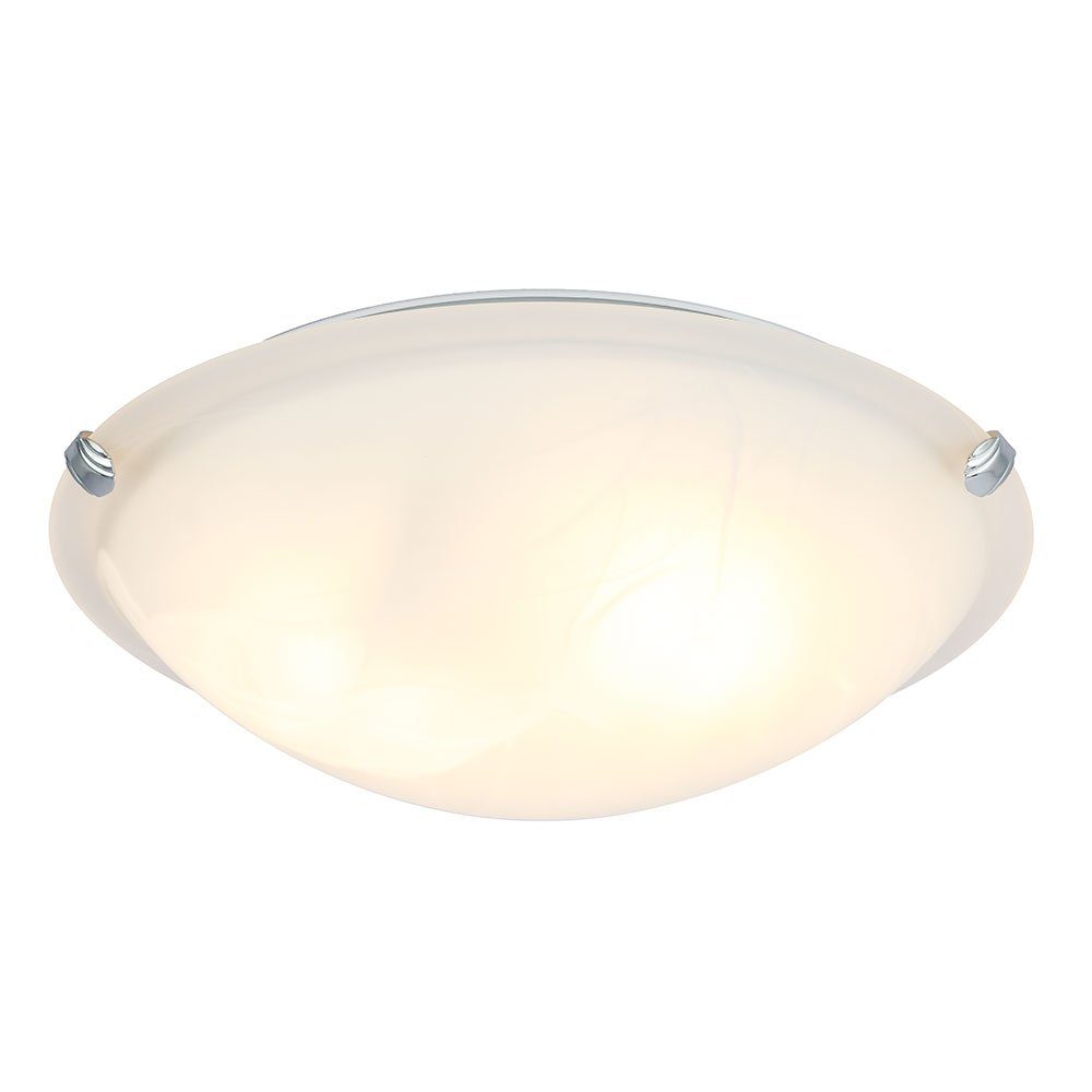 Globo Deckenstrahler, Leuchtmittel Decken inklusive, Strahler weiß Glas rund Lampe Alabaster Design Leuchte nicht