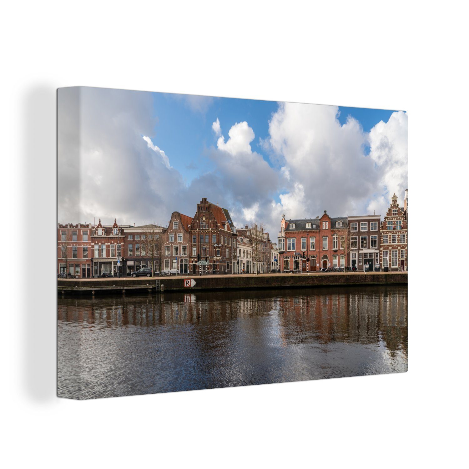 OneMillionCanvasses® Leinwandbild Alt - Architektur - Haarlem, (1 St), Wandbild Leinwandbilder, Aufhängefertig, Wanddeko, 30x20 cm