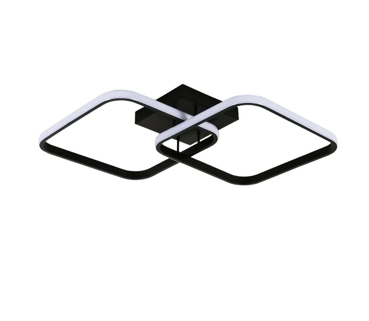Riserva Deckenleuchte Quadratische LED Deckenleuchte,warmes Licht,schwarzes Quadrat