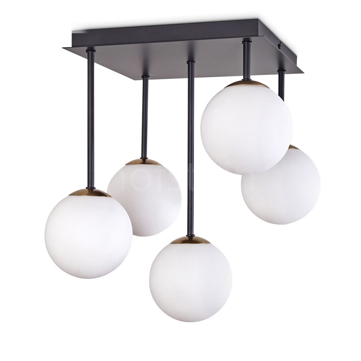 hofstein Deckenleuchte Deckenlampe aus Metall/Glas in günstig online kaufen
