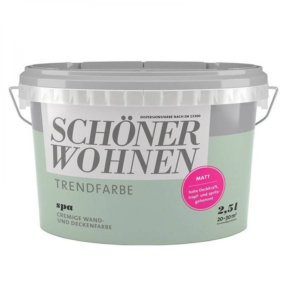 SCHÖNER WOHNEN FARBE Wandfarbe SW Trend Wandfarbe matt 2,5L Spa 6507