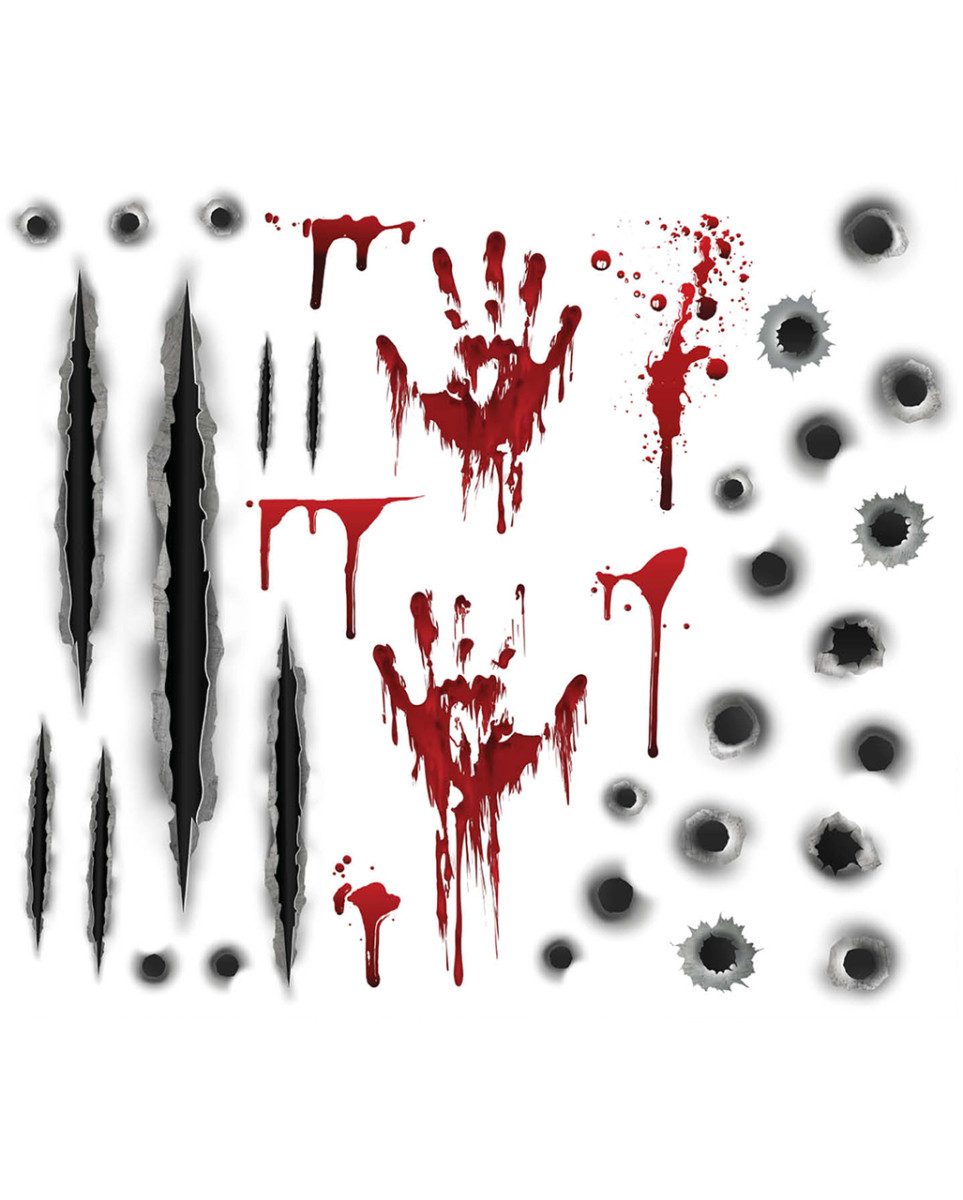 Horror-Shop Dekoobjekt Blutige FX Autosticker für günstig online kaufen
