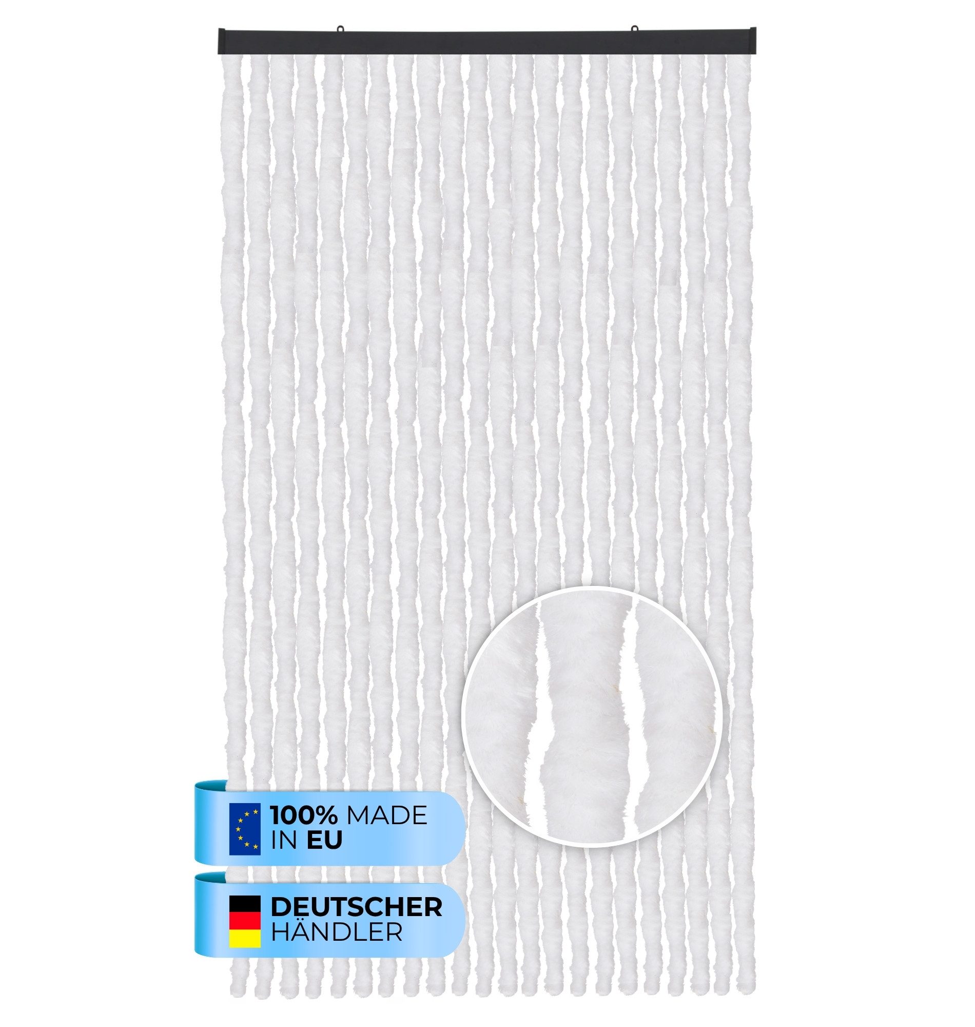 Bestlivings Türvorhang 56x185cm - 160x220cm Insektenschutz Vorhang, blickdicht, Flauschvorhang viele Größen Farben - Outdoor Vorhang