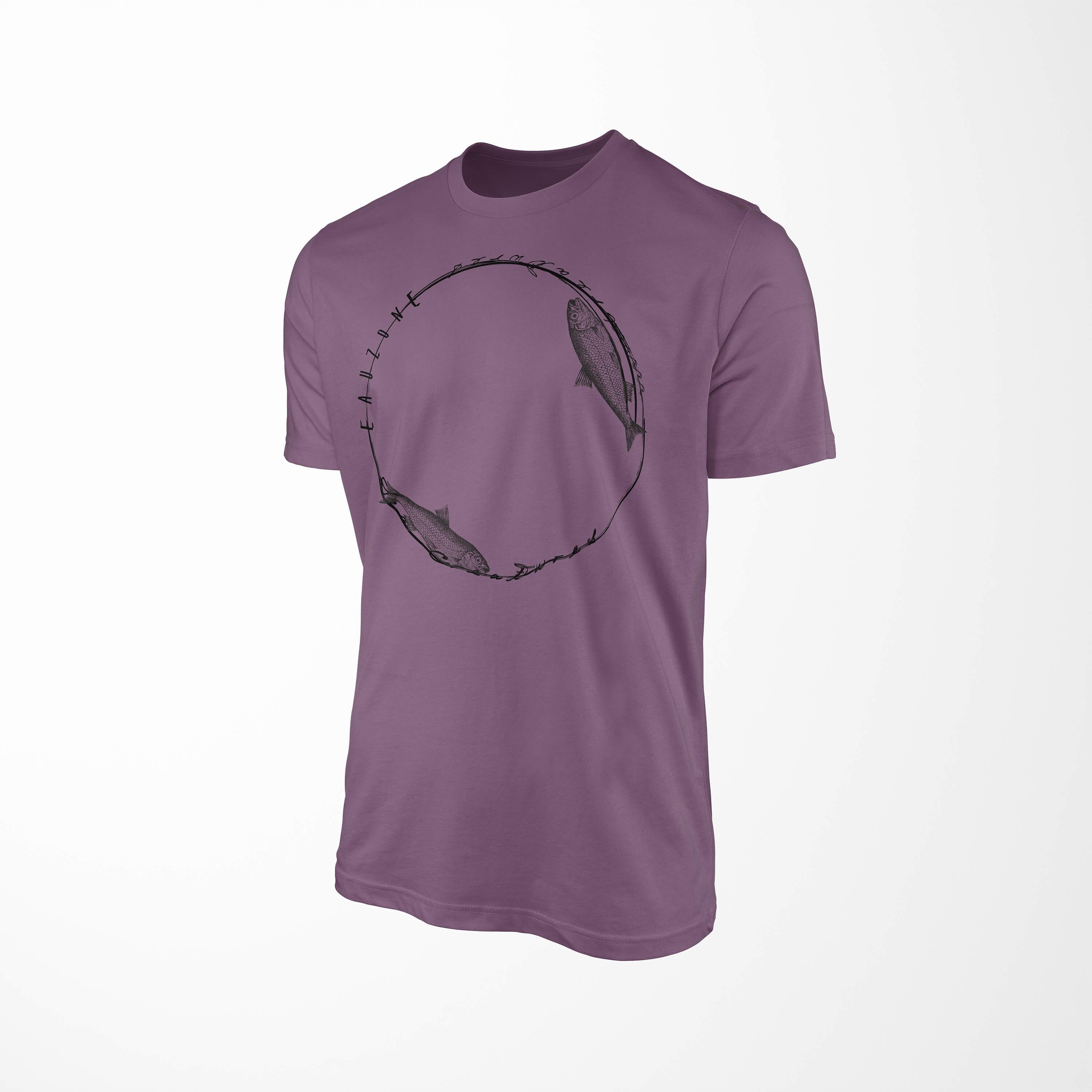039 Serie: Struktur Creatures, Fische Sea Sea Schnitt - T-Shirt Tiefsee sportlicher Art und Shiraz Sinus / T-Shirt feine