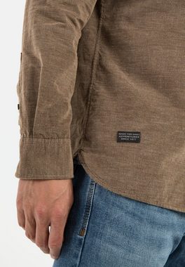 camel active Langarmhemd mit langen Ärmeln Button-Down