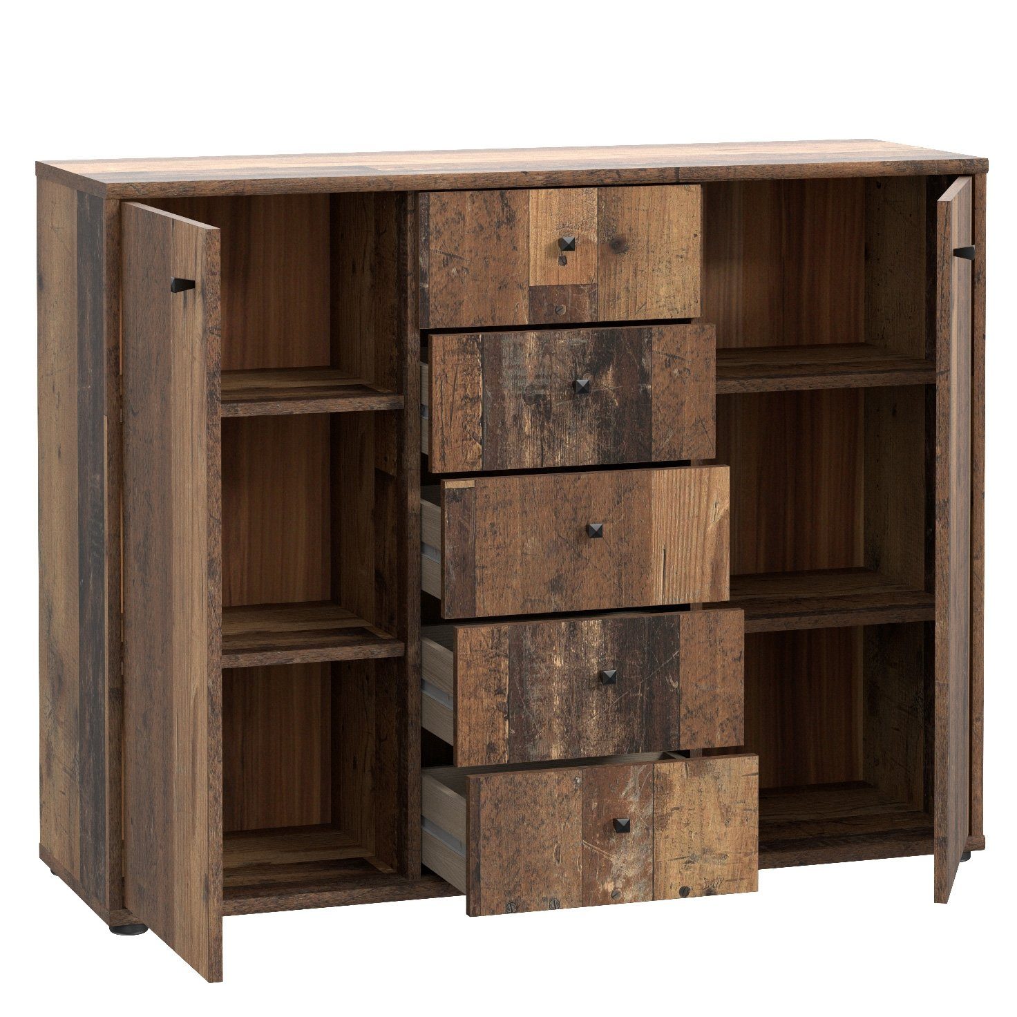 Newroom Kommode Dudley, Kommode Old Wood Modern Sideboard Highboard Büro