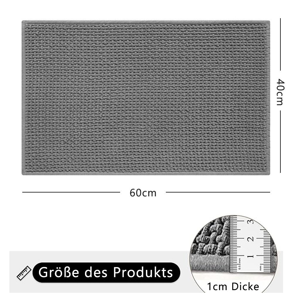 NUODWELL Badematte Badezimmerteppich, Badteppich rutschfest Waschbar, Cheni günstig online kaufen