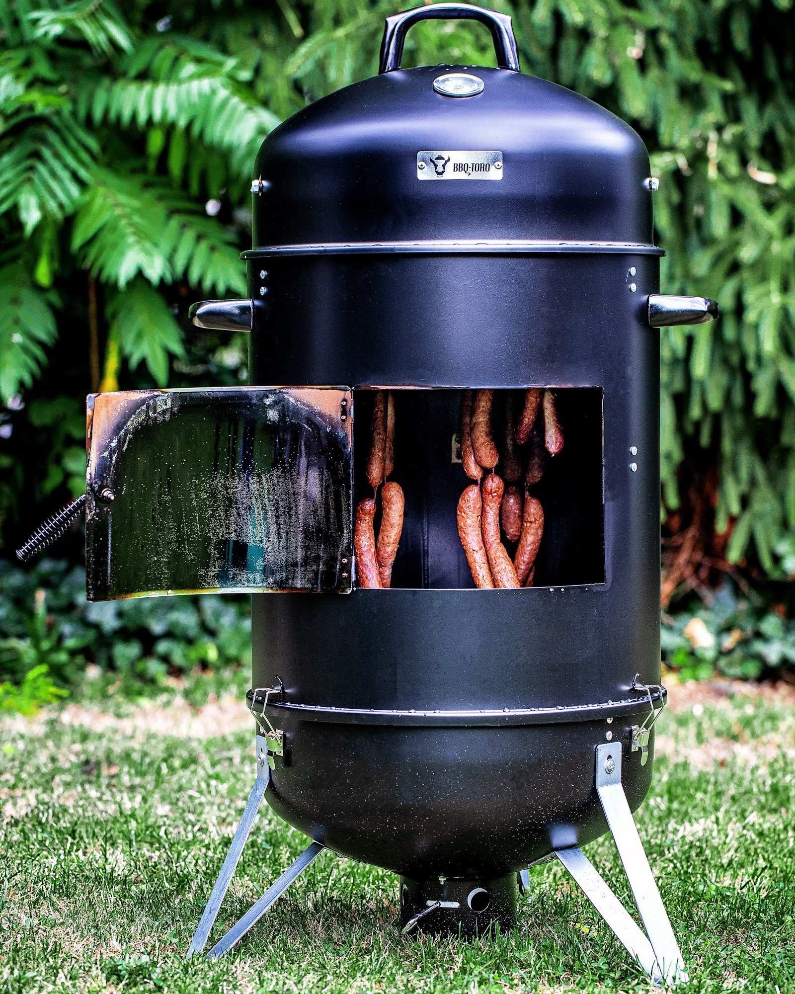 BBQ-Toro Smoker Räuchertonne Hickory Ø 46 cm, Räucherofen Holz, Smokertonne