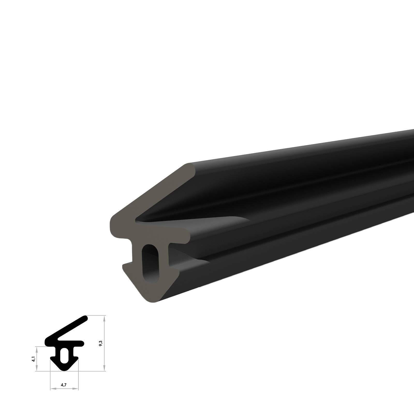 DQ-PP Türdichtband DQ-PP Fensterdichtung, Schwarz, 5 Meter, PVC Fenster, Gummidichtug, ALUPLAST, GEALAN, KBE, KOMMERLING, LB, PANORAMA, PLUS-TEC, REHAU, VEKA, UNIV.